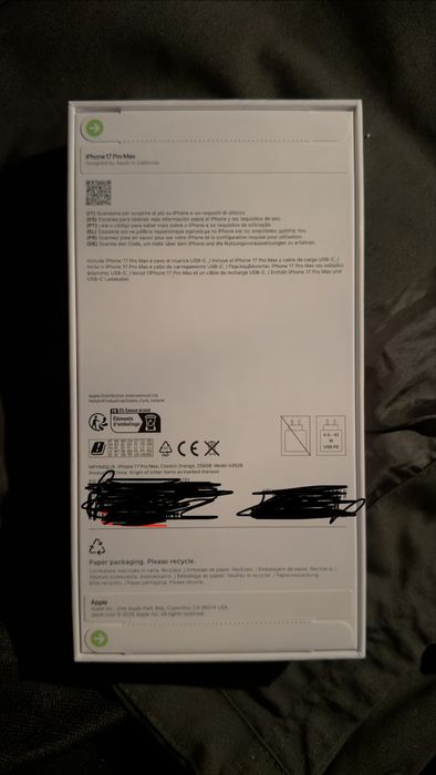 Iphone 17 Pro Max 256GB novo “laranja”