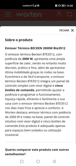 Emissor térmico becken