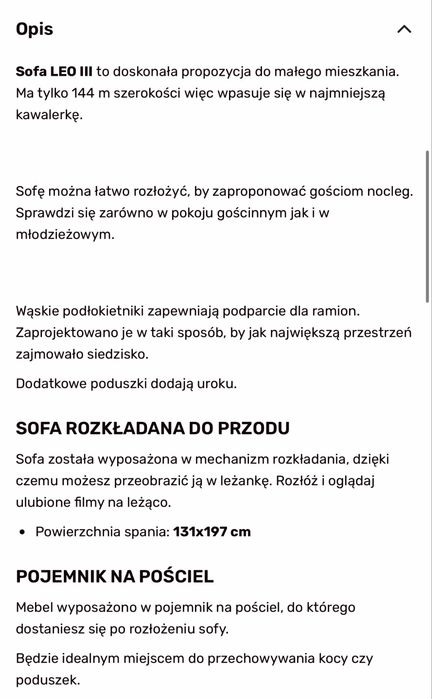Rozkładana sofa