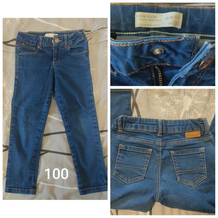 Новые термо джинсы на девочку 110 размер, джинсы Zara, леггинсы, лосины