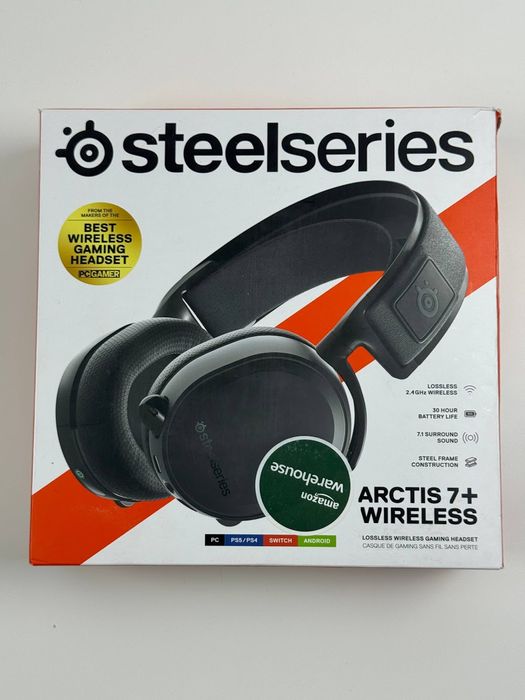 Słuchawki bezprzewodowe SteelSeries Arctis 7+ Wireless Black (61470)