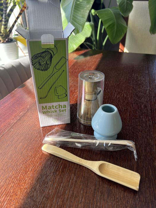 Zestaw do matchy, do herbaty matcha z trzepaczka