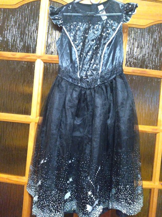 Чарівниця Halloween Королева Ніч Кажан 13-14 років з срібним напилом