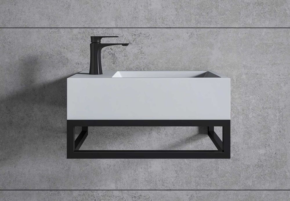 Umywalka ścienna BA18 odlew mineralny - 40 x 22 x 10 cm