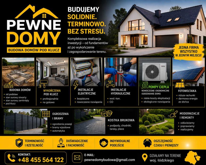 PEWNE DOMY – Budowa domów