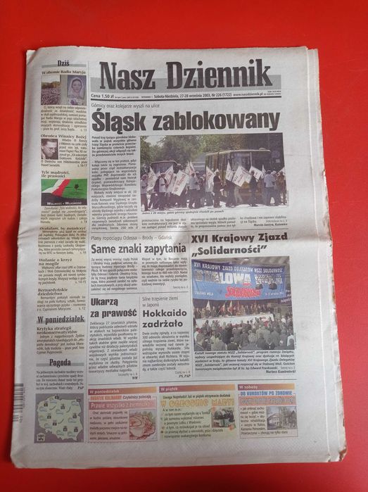 Nasz Dziennik, nr 226/2003, 27-28 września 2003