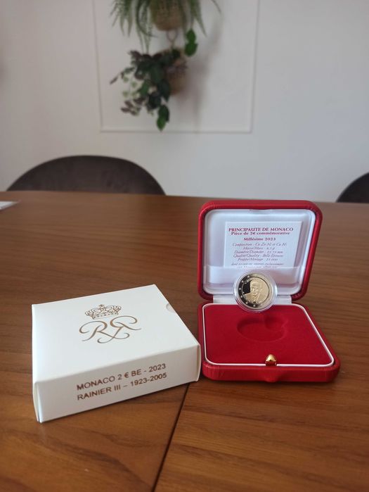 Moedas comemorativa 2€ Monaco 2023 e 2024 proof
