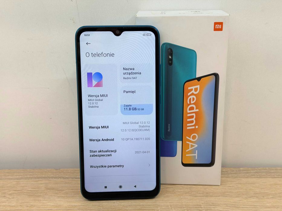 Smartfon Redmi 9AT 2/32GB Zielony - BARDZO DOBRY STAN