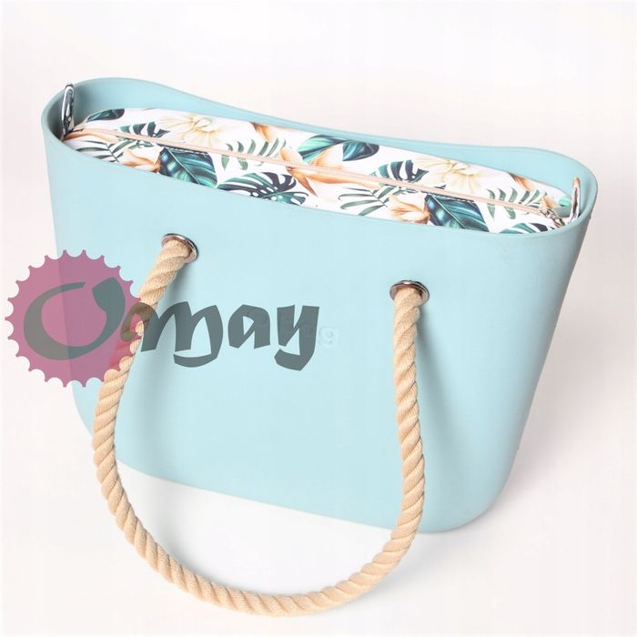 Organizer OBAG STANDARD cudne storczyki beż biszkopt 2 kieszenie OMAY