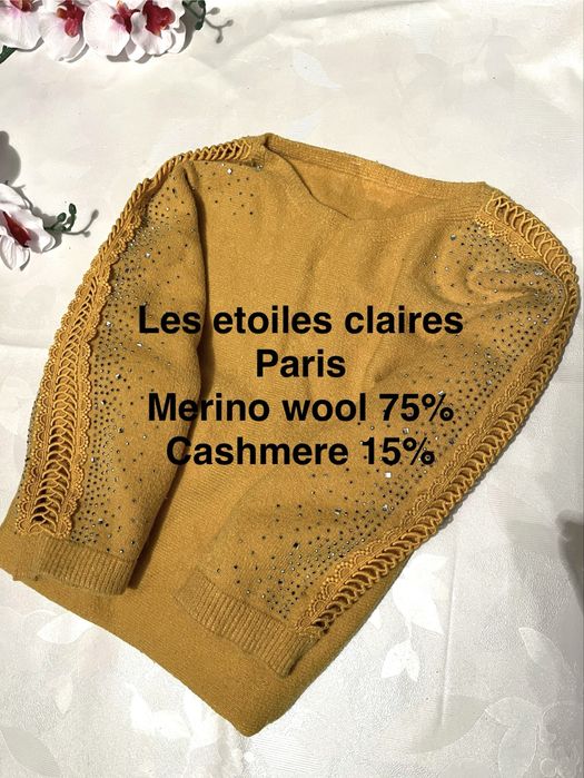 Les etoiles claires Paris bluzka merino wool kaszmir M/L sweterek