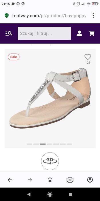 Sandały japonki Clarks bay poppy 40