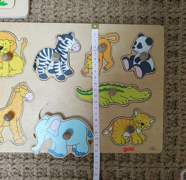 Дерев'яні пазли вкладиші Goki, Lelin