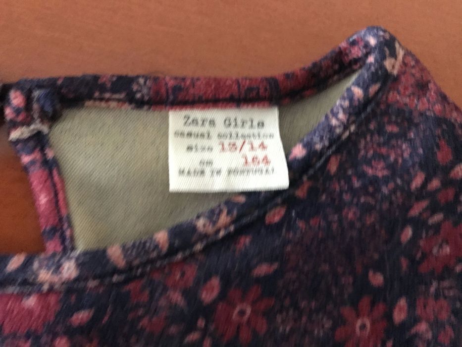 Blusa Zara aveludada 12 e 14 anos