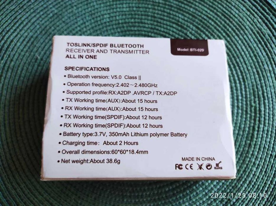 Adaptador BTI-029 Bluetooth 2-em-1 - Preto