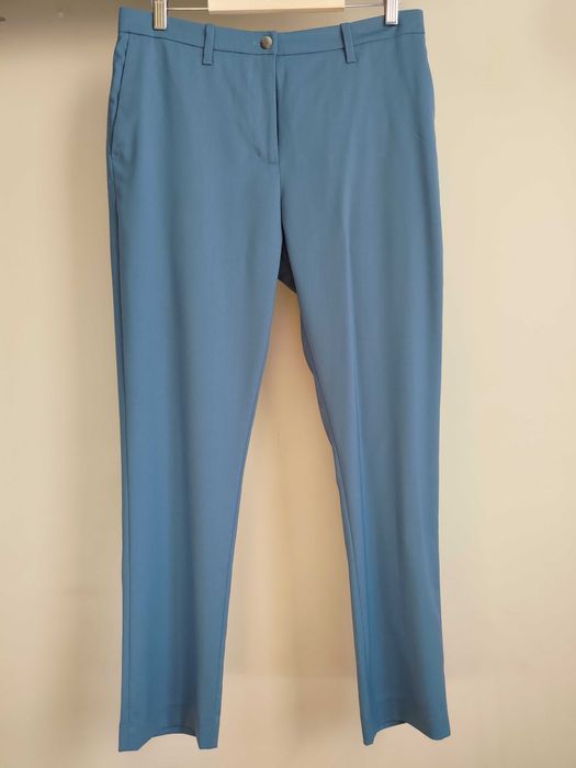 Eleganckie proste niebieskie spodnie z wełną Samsøe Samsøe rozmiar M