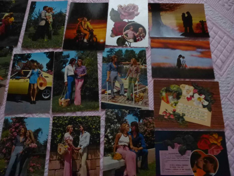 lote 44 postais vintage