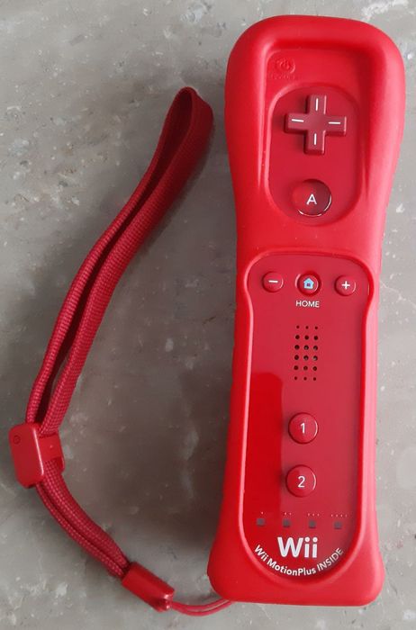 Comando Wii Motion Plus Inside vermelho + Nunchuk vermelho Nintendo Wii