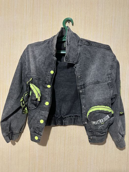 Джинсовый бомбер на рост 148-152