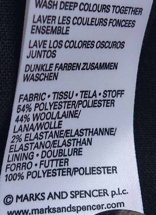 Płaszcz damski klasyczny czarny Marks&Spencer 40
