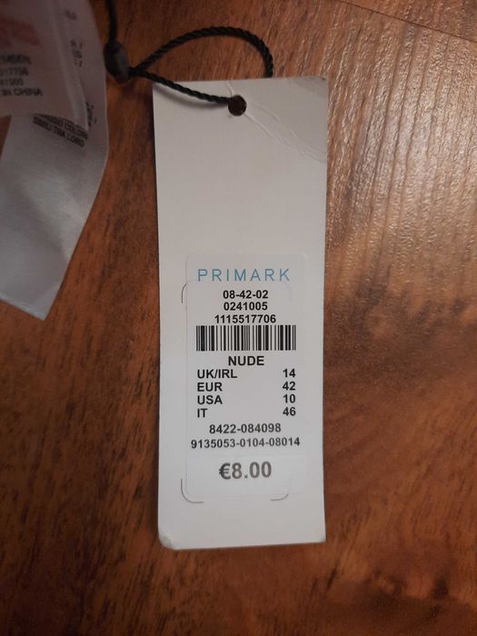 Biustonosz kąpielowy bardotka góra od stroju stanik Primark 42
