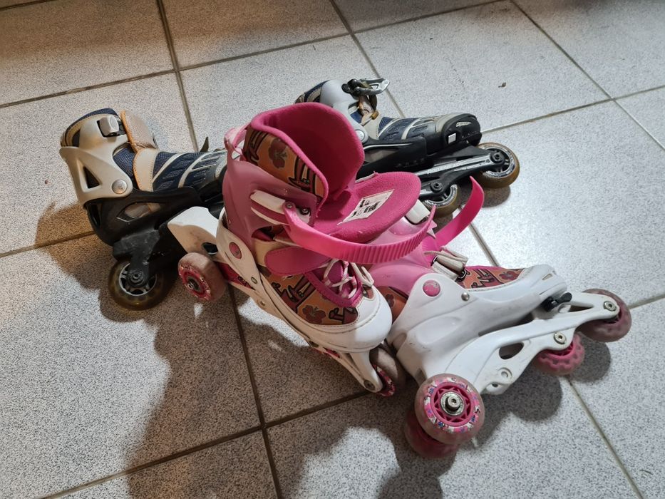 Dois pares de Patins em linha