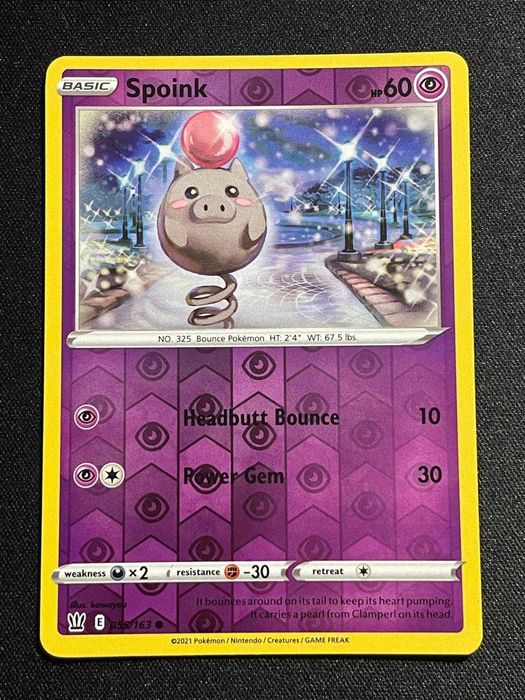 Carta Pokémon Spoink 55/163 Battle Styles