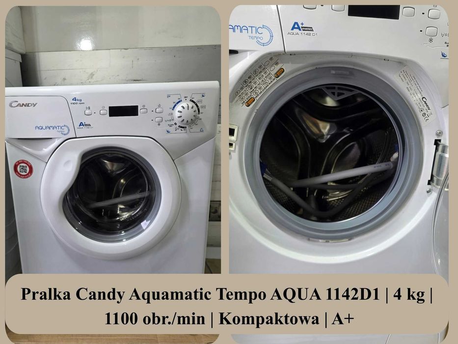 Pralka Candy Aquamatic Tempo AQUA 1142D1 | 4 kg | 1100 obr./min | Kompaktowa | A+