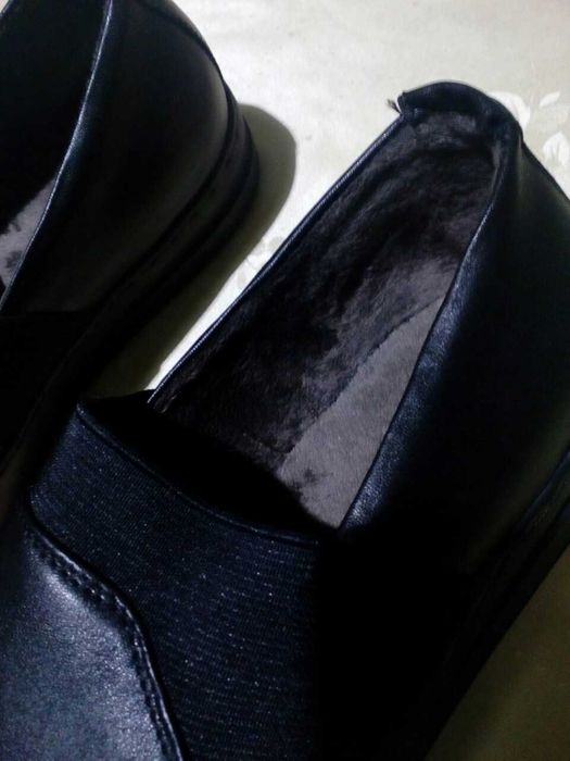 Ботинки Слипоны на высокой подошве из натуральной кожы (Осень-Зима)