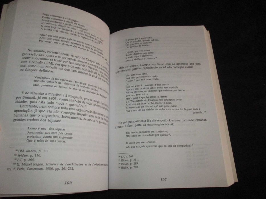 Livro A Cidade em Autores do Primeiro Modernismo Pessoa Almada