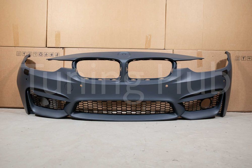 Передній бампер BMW F30 F31 (2012-2018) Стиль M3 F80 (Під туманки)