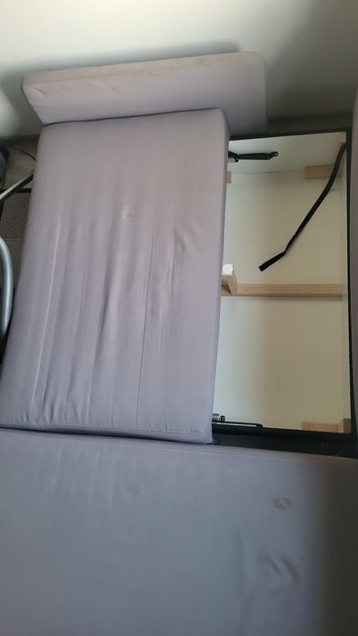 Kanapa narożna, szara 140/200