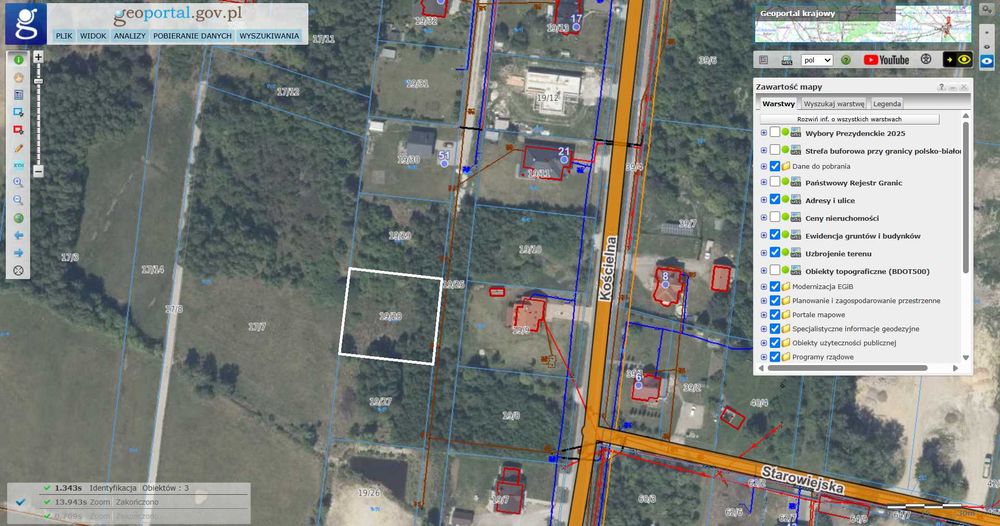 Działka budowlana Promnik 1330m - 105zł/m