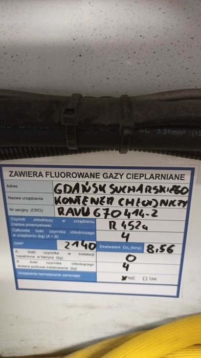 Kontener chłodniczy, chłodnia 40 HCRF - nowa
