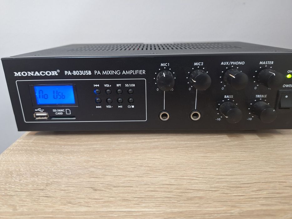 MONACOR PA-803 USB - Wzmacniacz miksujący PA