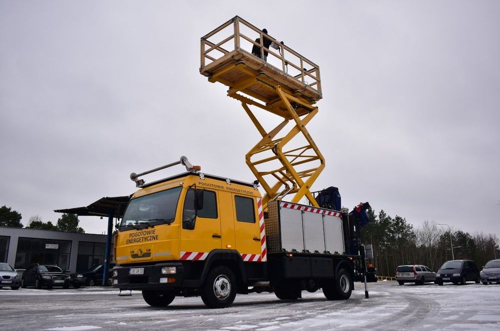 MAN STAR PODNOŚNIK SWN 11 PODEST PLATFORMA DWUDROGOWY DWUDROŻNY Tramwaje Kolej  pojazd drogowo szynowy podest