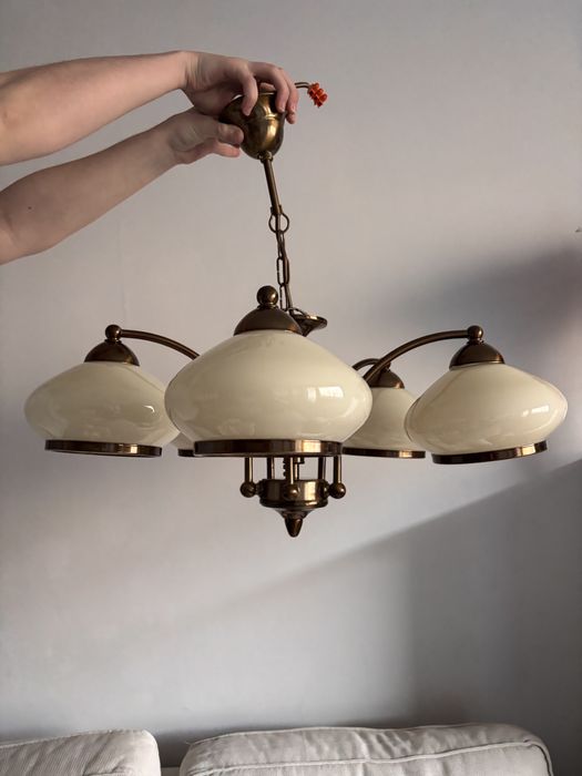 Żyrandol 5 ramienny klasyczny elegancki retro