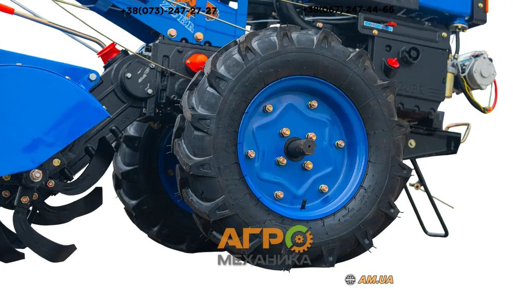 Мотоблок Зубр JR-Q12E, 12 к.с., дизель, рідинне (з фрезою)