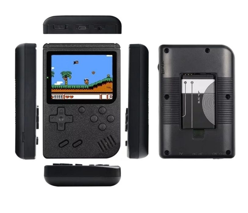 Consola vídeojogos infantis com 168 jogos (inclui bateria recarregável