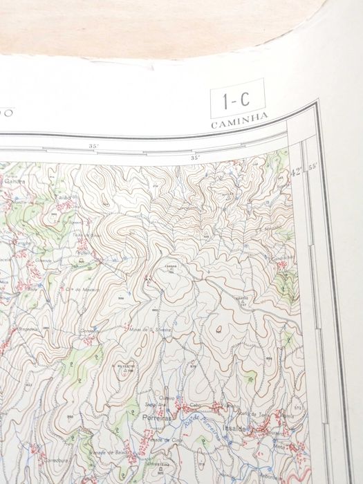 Carta Corografica - Caminha - Escala 1 / 50.000 - Ano 1957