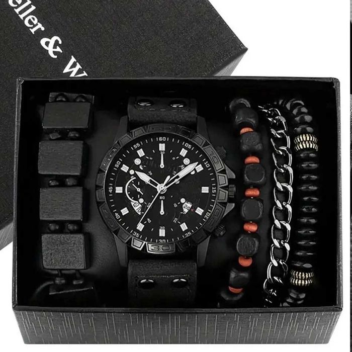 conjunto relogio+acessorios novos