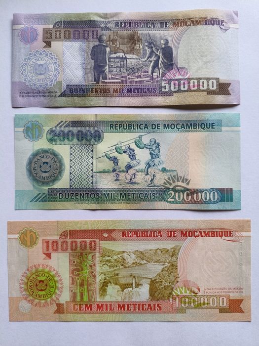 Notas Meticais Moçambique