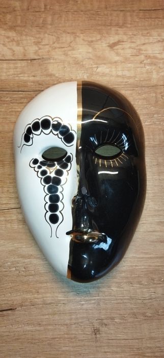 Duża maska porcelanowa Black&White