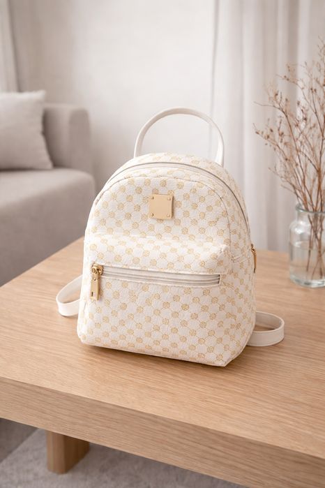 Nowy mini plecak damski biały | poręczny, lekki