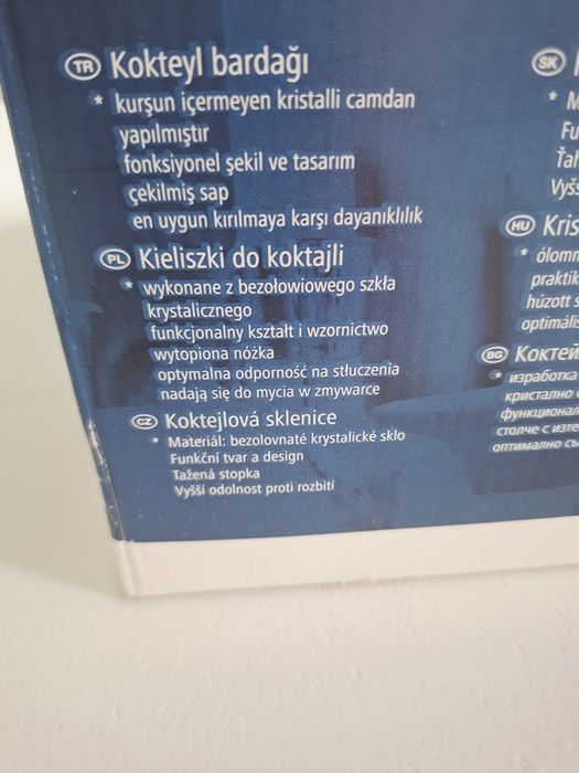 Krystaliczne 6 szt kieliszki do Martini koktajli deserów zestaw komple