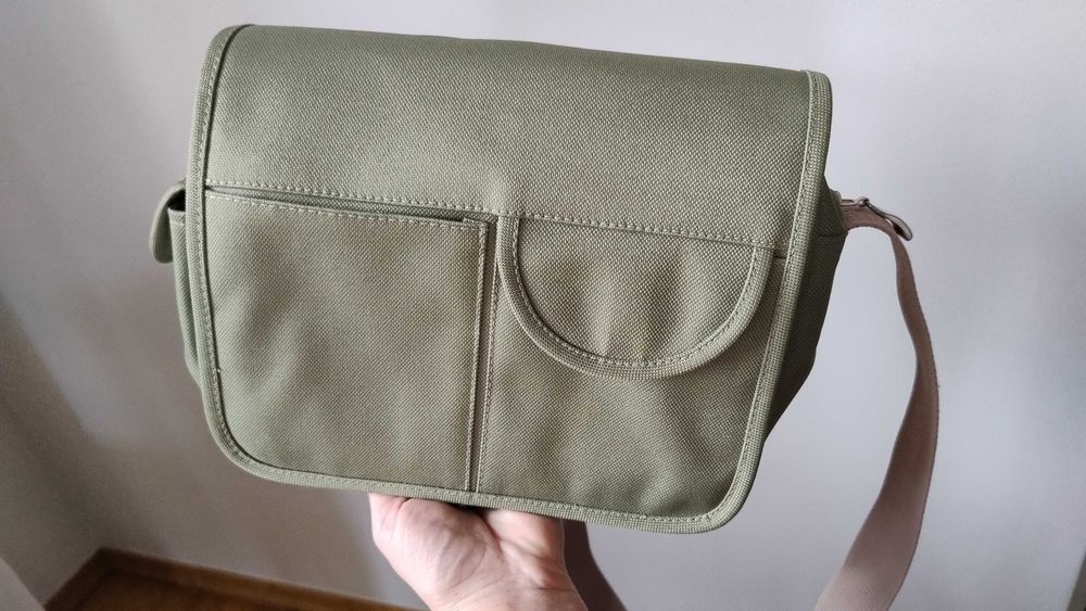 Listonoszka / praktyczna torebka / kolor khaki
