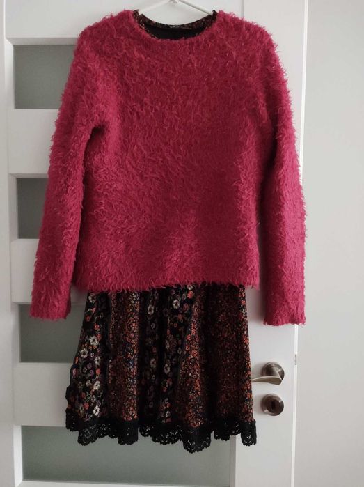 Sweter damski fuksja L