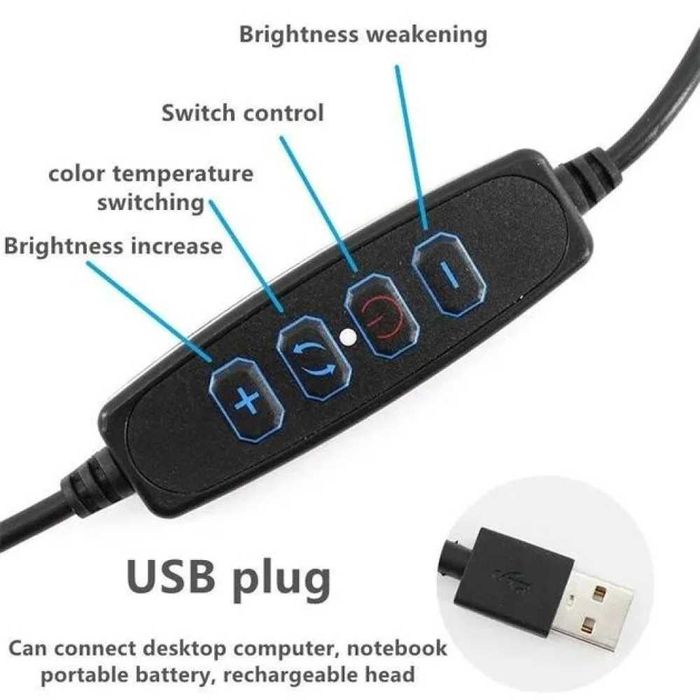 Кільцева LED лампа 30 cm 12" з утримувачем для телефону