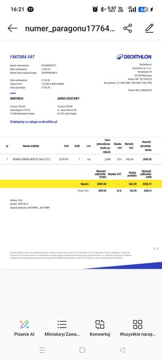 Sprzedam Rower Rockrider