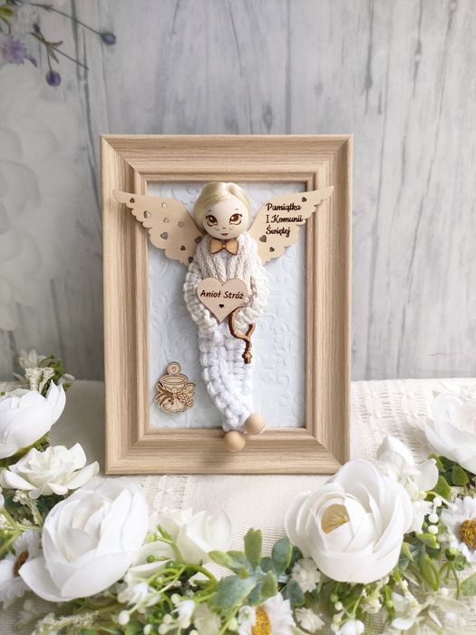 Pamiątka Pierwszej Komunii Świętej Anioł Stróż dla chłopca