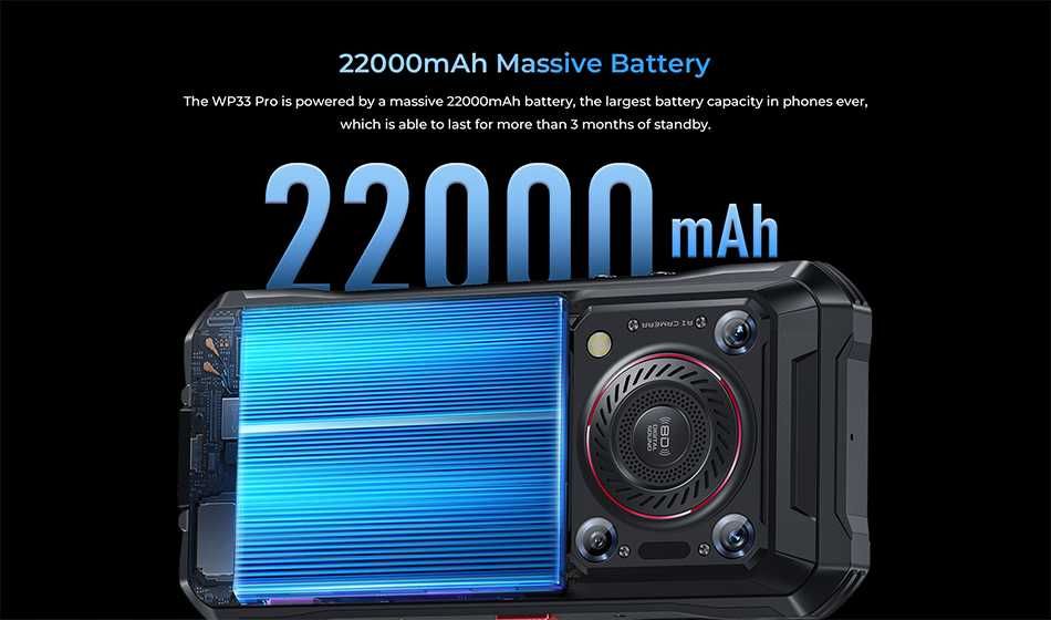 OUКITEL WP33 Pro, 24/256Gb, 64/20NV/32Mp, D6100+ 5G, динамик 136дб. 5W